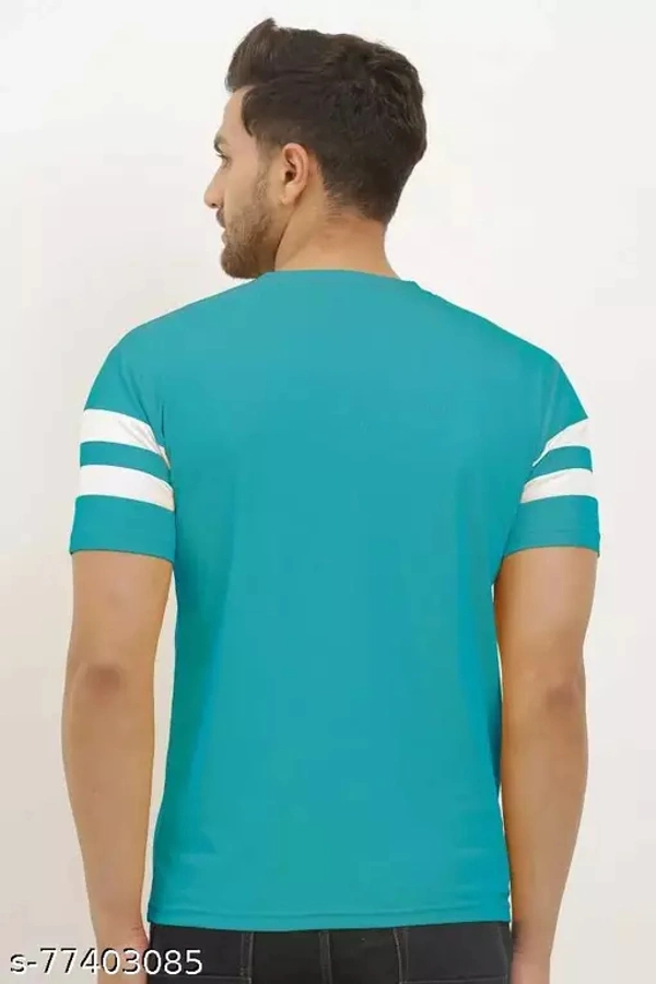 Mens Stylist Striped Round Neck Tshirt - Half Baked, L