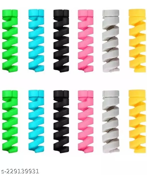 12 pcs universal multipurpose spiral charger usb cable protector