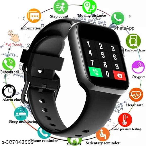 T500 Black Bluetooth Calling Watch, HD Touch 1.67 Display, 20+ Watch Faces Smartwatch (Black Strap, 1.65 Inch Large Display)4 - Free
