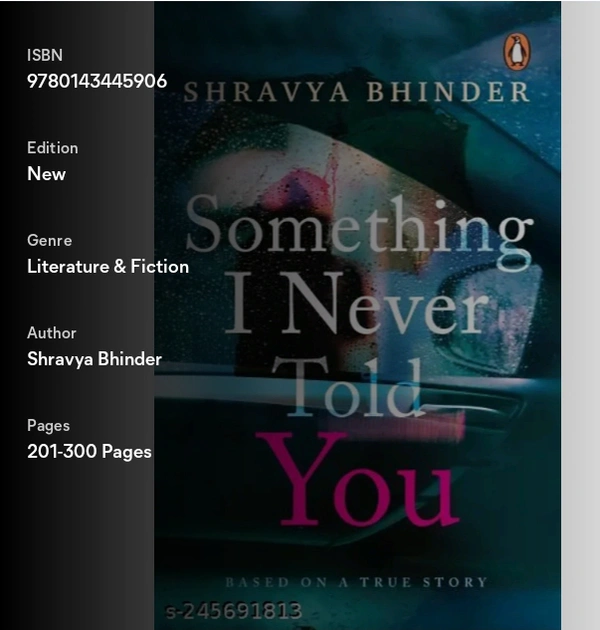 "Something I Never Told You" Best Book For Love Based On True Story