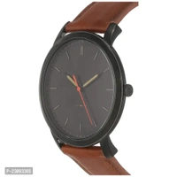 Stylish Analog Watch For Boys And Men With Leather Stap Coffee Colour 