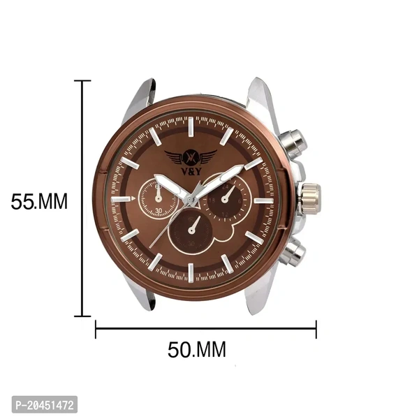Men Analog Watch With Leather Strap