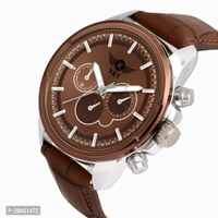 Men Analog Watch With Leather Strap