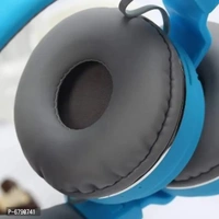 SH-12 Blue Wireless And Wired Headphones With Sd Card Support You Can Use With Bluetooth Or Aux Cable Or With Sd Card Best Quality With Bluetooth Virsion 5.0 Foldable 