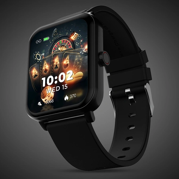 Boat Marv Ace Smartwatch with 1.85” HD Display, Bluetooth Calling and Always On Display-Black - White, Free Size