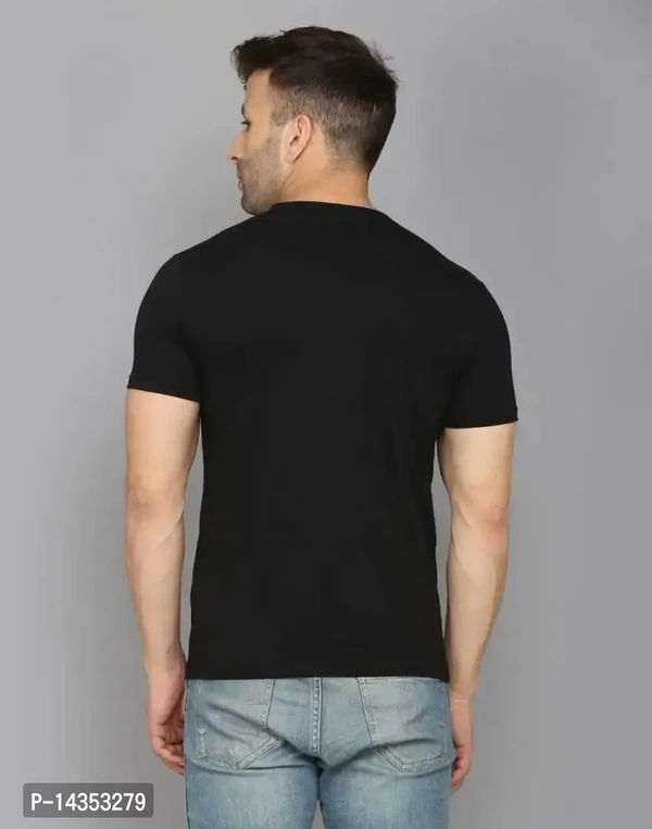 Black T Shirt For Boys Poly Cotton  - Black, Xl