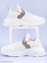 White Sports Shoe For Boys Unique Shoe Sports Pvc Used Material  - White, 6