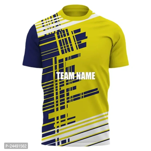Yellow Polyester Jersey For Boys You Can Print Your Own Name And Number And Your Team Name On It - Gold, S