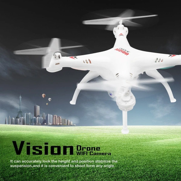 Vision Drone With Wifi Camera & Rc App Control In White Color 4k Camera 