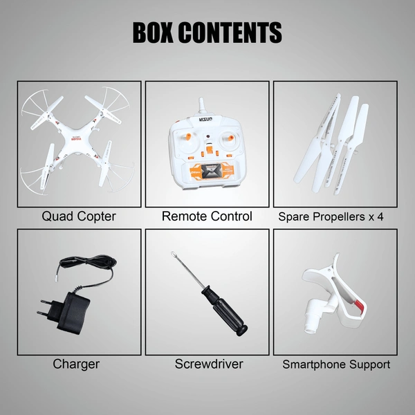Vision Drone With Wifi Camera & Rc App Control In White Color 4k Camera 