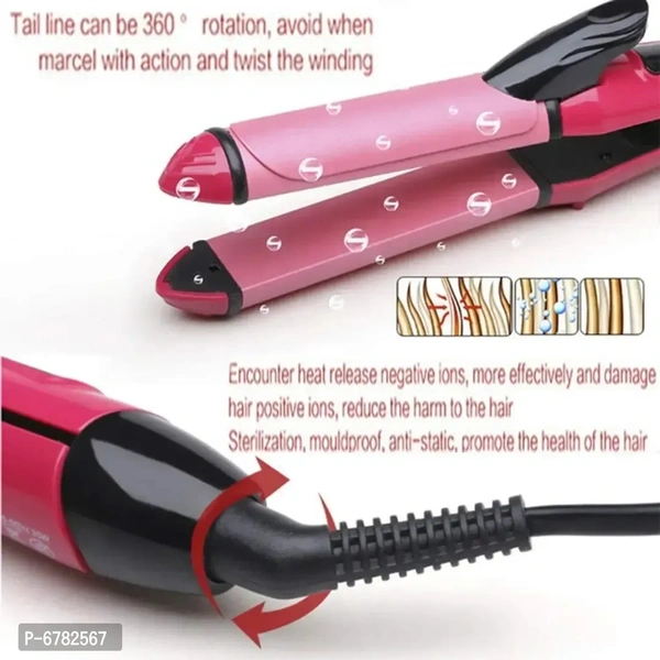 Nova Professional 2 In 1 Hair Straightener For Girls Smooth Hair Straightener 