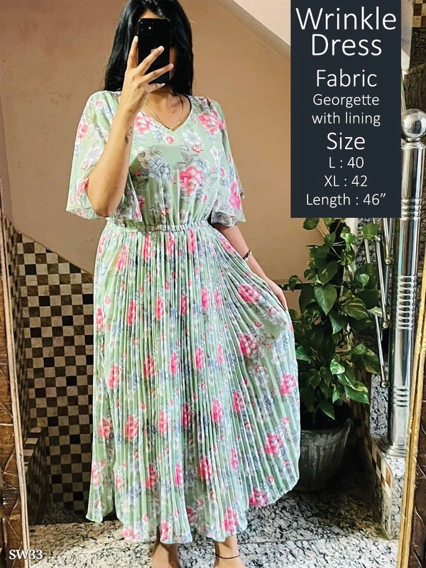Pink Wrinkle Frok Dress For Cute Girls - Xl, Malachite