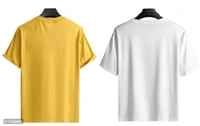 Basic Stylish Round Necked Polyester T Shirts For Boys Pack Of 2 - L