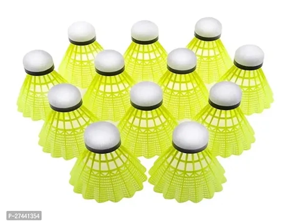 Bulls Fitness 10 PC Nylon Badminton Shuttlecock/ Pack Of 10 Pc Shuttlecock  - Screamin' Green