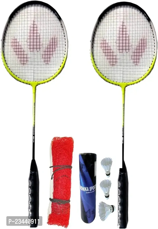 Aluminium Racket For Batminton Set With Net And 2 Feather Cock 