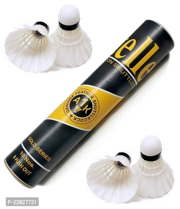 Gold Series Shuttle Cock For Batminton Feather Cock 10 piece 