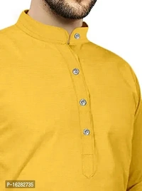 Stylish Men Kurtas , Fashionable Men , Kurtas Essential Men Kurtas || Men's Simple Kurta , (Festival,Birthday,Wedding, Ceremony, Casual, Engagement,Party And dandiya nights) MenS Cotton Kurta Only Style Soild  - Yellow, S
