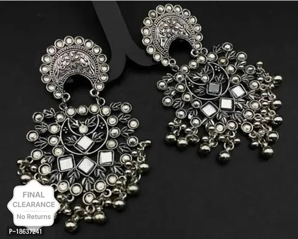 German Silver Drop Earrings Earrings For Women Pack of 4