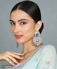 German Silver Drop Earrings Earrings For Women Pack of 4