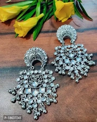 German Silver Drop Earrings Earrings For Women Pack of 4