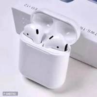 I12 Airpods 48 Hours Of Battery Backup White Airpods With Touch Controls Easy To Connect Bluetooth 5.1 With Lightning Cable