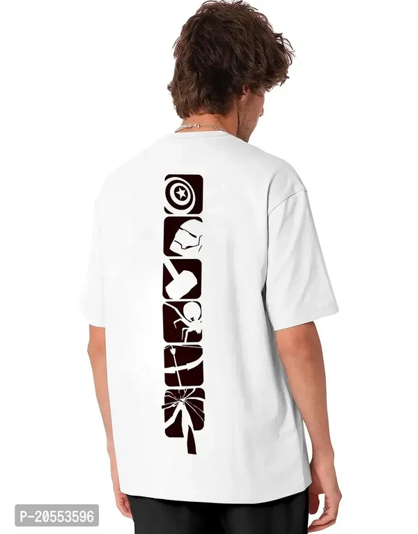 White Beague T Shirt Losse T Shirt For Boys  - White, L