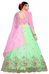 Heave Green Women Lehenga Choli  - Semi Stitched