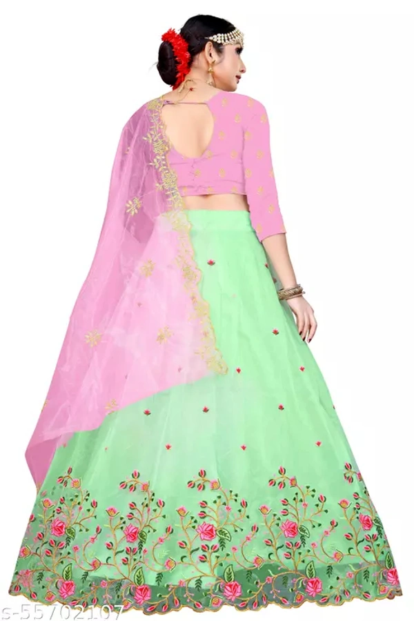 Heave Green Women Lehenga Choli  - Semi Stitched