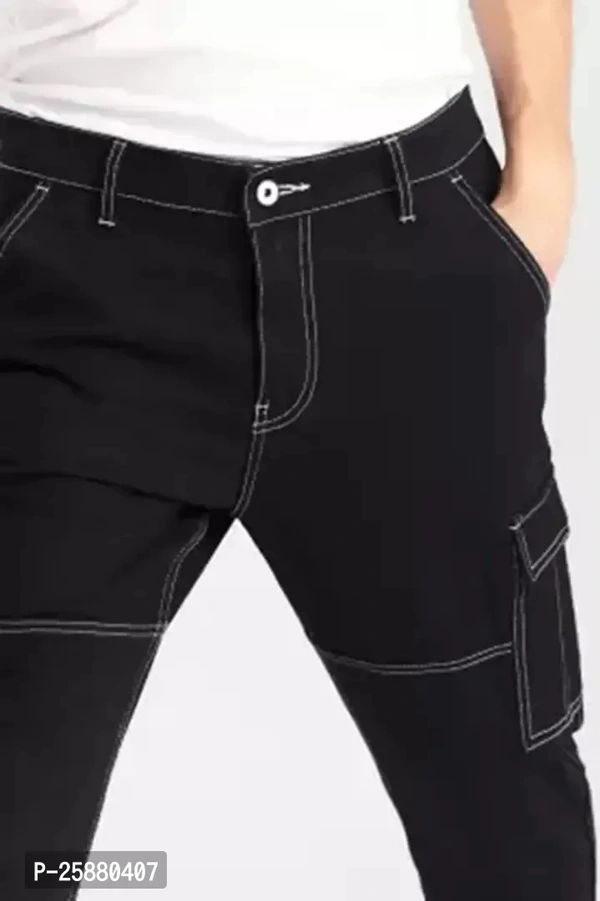 Misony Fashion Men Black Cargo Pant For Boys - 28
