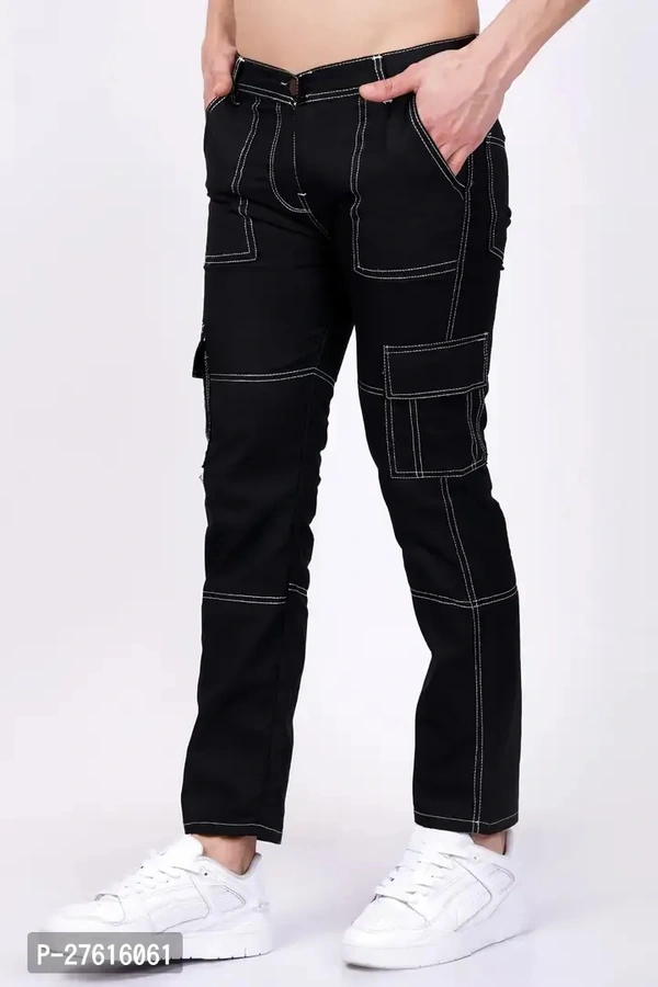 Boys Solid Colour Cotton Blend Stretch Pant  - 30