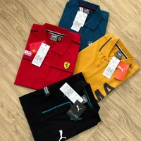Puma X Motor Sport T Shirt Pure Cotton Original Quality Coller T Shirt  - Royal Blue, M
