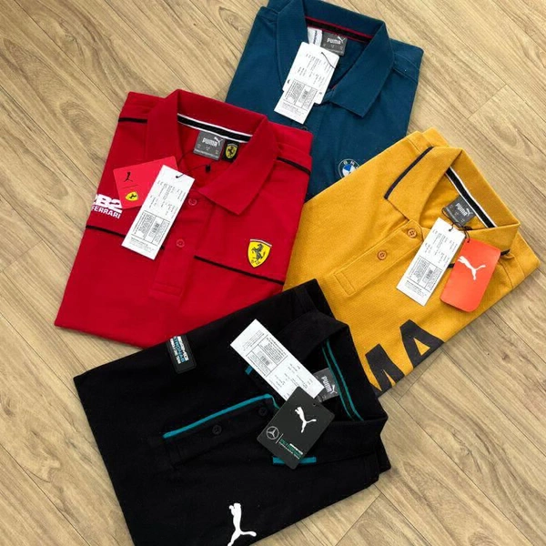 Puma X Motor Sport T Shirt Pure Cotton Original Quality Coller T Shirt  - Royal Blue, M