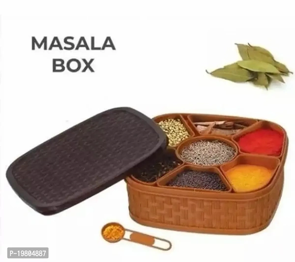 7 Masala Container Masala Rangoli For Kitchen  - Free Size