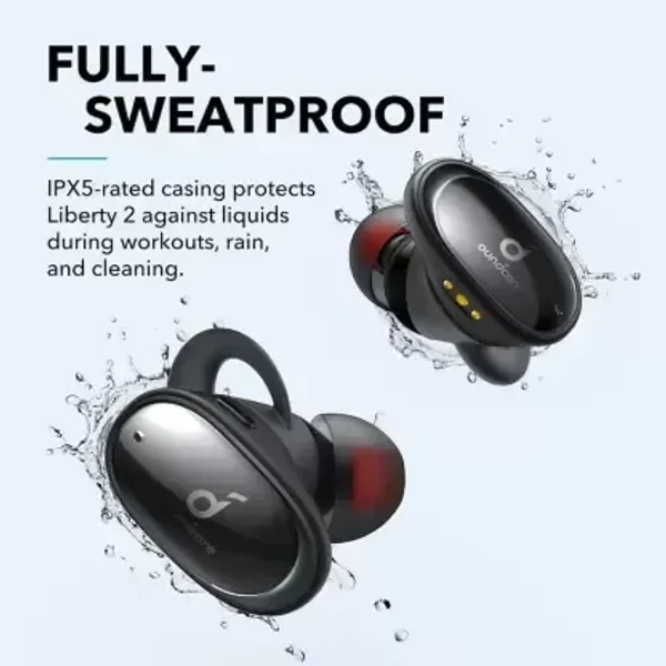 Soundcore by Anker Liberty 2 True Wireless Bluetooth Headset  (Black, True Wireless) - Black, 1 Year