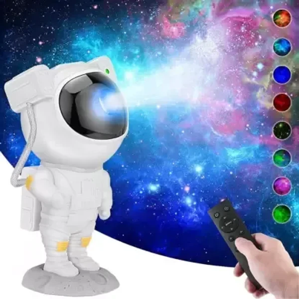 Astronaut Galaxy Light Projector, Space Buddy Projector Night Lamp  (10 cm, Multicolor) - White