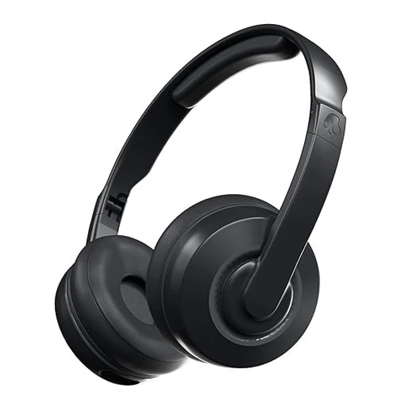 Skullcandy Cassette Wireless Headphones, 22 Hr Battery,Microphone,works with iPhone Android Bluetooth Headset  - Black