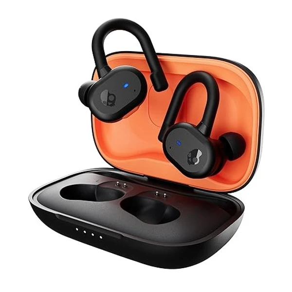 Skullcandy Push Active Wireless Earbuds, 43 Hr Battery, Skull-iQ, Alexa Enabled, Microphone Bluetooth Headset - Orange, 1 Year