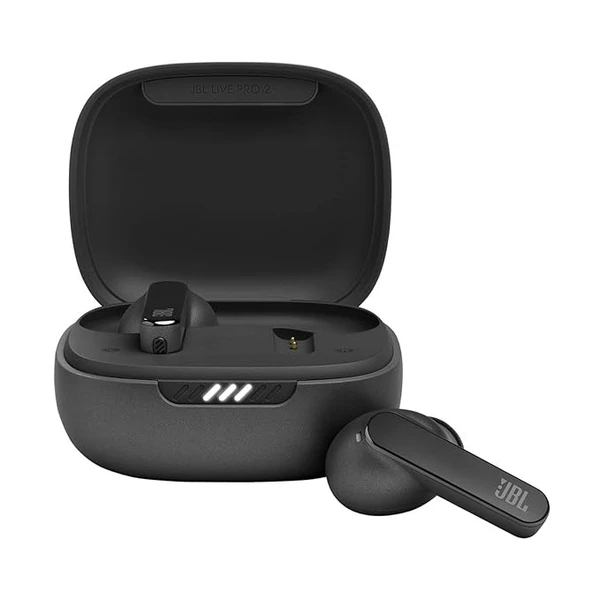 JBL Live Pro 2 Premium in Ear Wireless TWS Earbuds, ANC Earbuds, 40Hr Playtime, Dual Connect, Customized Bass with Headphones App, 6 Mics for Clear Calls, Wireless Charging, Alexa Built-in - Black