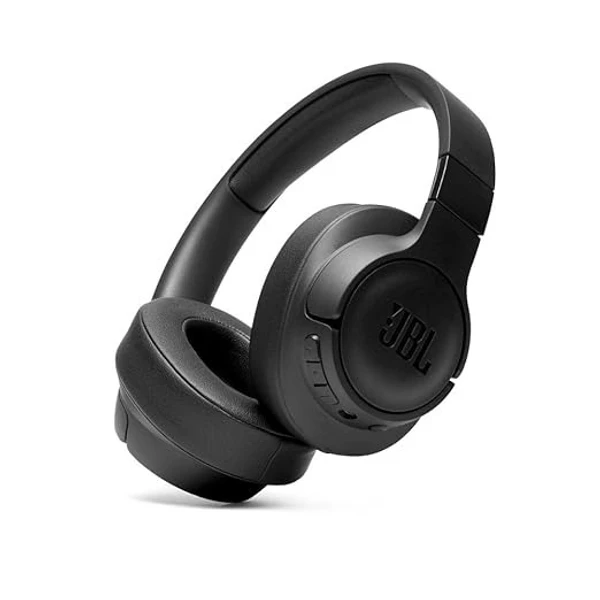 JBL Tune 710BT by Harman, 50 Hours Playtime with Quick Charging Wireless Over Ear Headphones with Mic, Dual Pairing, AUX & Voice Assistant Support for Mobile Phones - Black