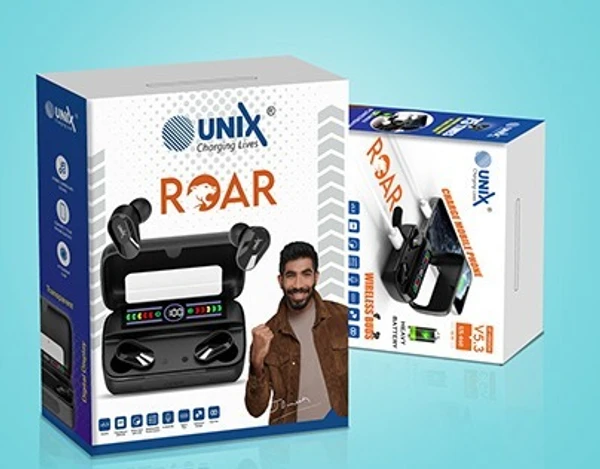 Unix Ux-460 Unix Roar Digital Display Buds With Power Bank Box - Assorted