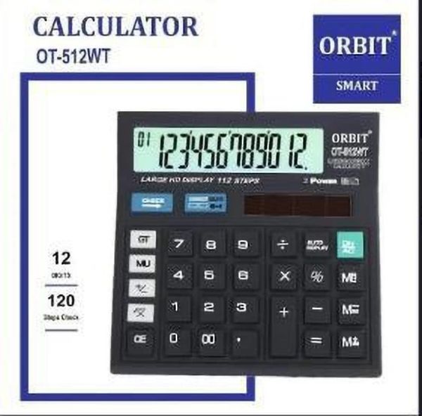 Orbit  OT-512WT 12 Digit Calculator - Black