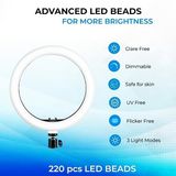 12 inch LED Selfie Ring Light with 3 Color Modes Lighting for Mobile Phones & Camera, YouTube|Photo-Shoot|Video Shoot|Live Stream