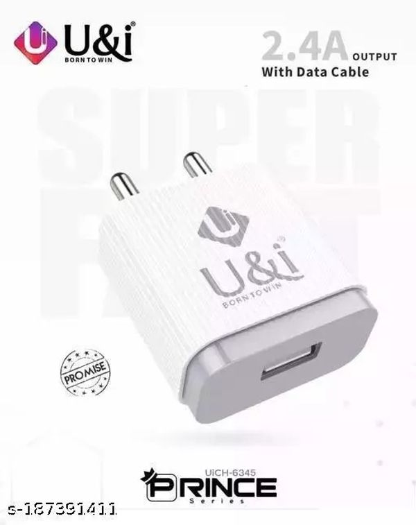 U&I 2.4A Prince Charger With Cable (Type - C)
