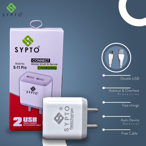 Sypto 3.4A Micro USB 2 Fast Charger