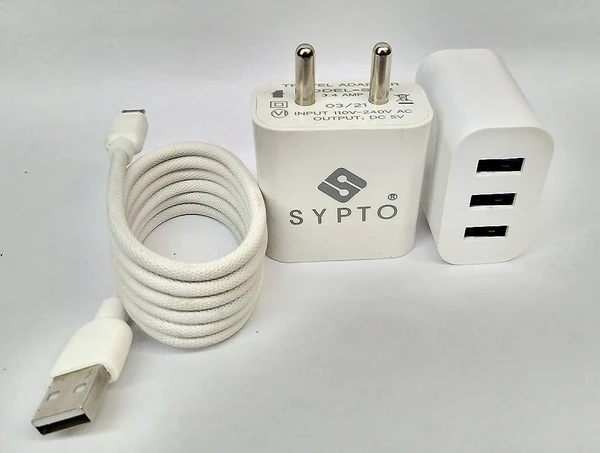 Sypto 3.4A Micro USB 3 Fast Charger