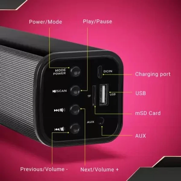 ZEBRONICS Zeb-Vita Plus Mini 16 w Soundbar Supporting LED Display, USB, SD Card, AUX, FM, TWS & Call Function. (Grey) - Black