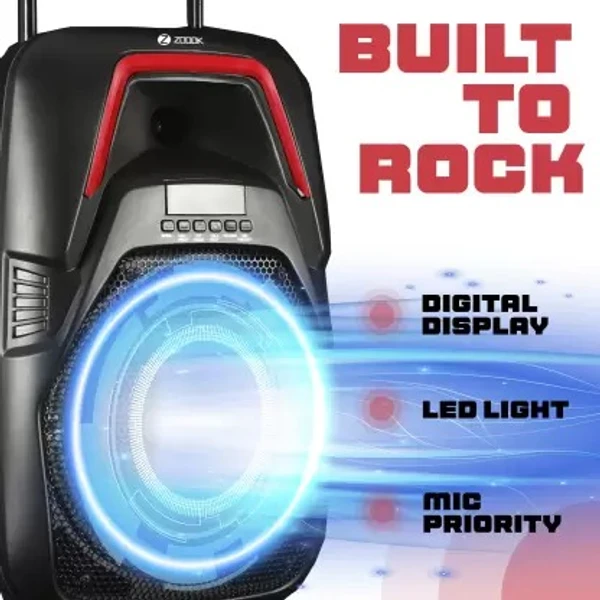 Zoook ZK-Thunder Storm 80 W Bluetooth Trolly Party Speaker  (Black, Stereo Channel) - Black