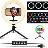 18 Inch RGB LED Ring Light With 16 Colour Modes Adjustable Dimmable Lighting