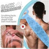 Silicone Bath Body scrubber Double side body wash bath scrubber Belt Massager  (Multicolor) - Multi