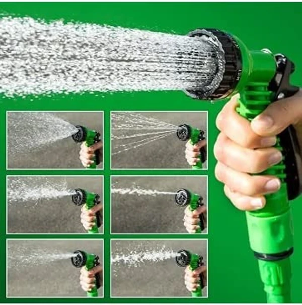 Hose Nozzle Water Spray Gun with Water Flow Control Valve Lever Spray for Gardening Watering Plants Wash Car Bike Lawn - Japanese Laurel